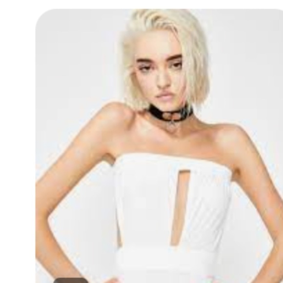 Kiki Riki Luxe Paradise Strapless White Jumpsuit SZ S - Picture 6 of 9